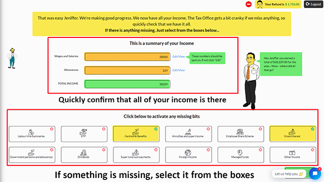 Confirm the income for your tax return, if anything is missing you can add it in. 