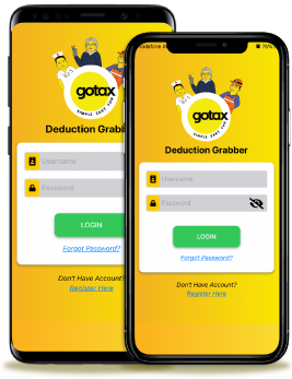 Log in to the Gotax Deduction Grabber App